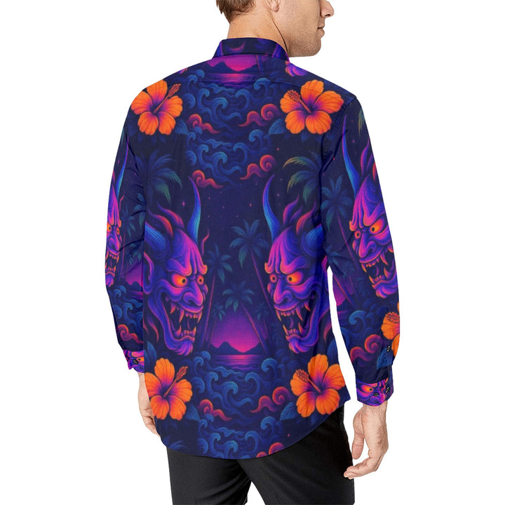 Men's All Over Print Long Sleeve Shirt(Without Pocket)(T61)