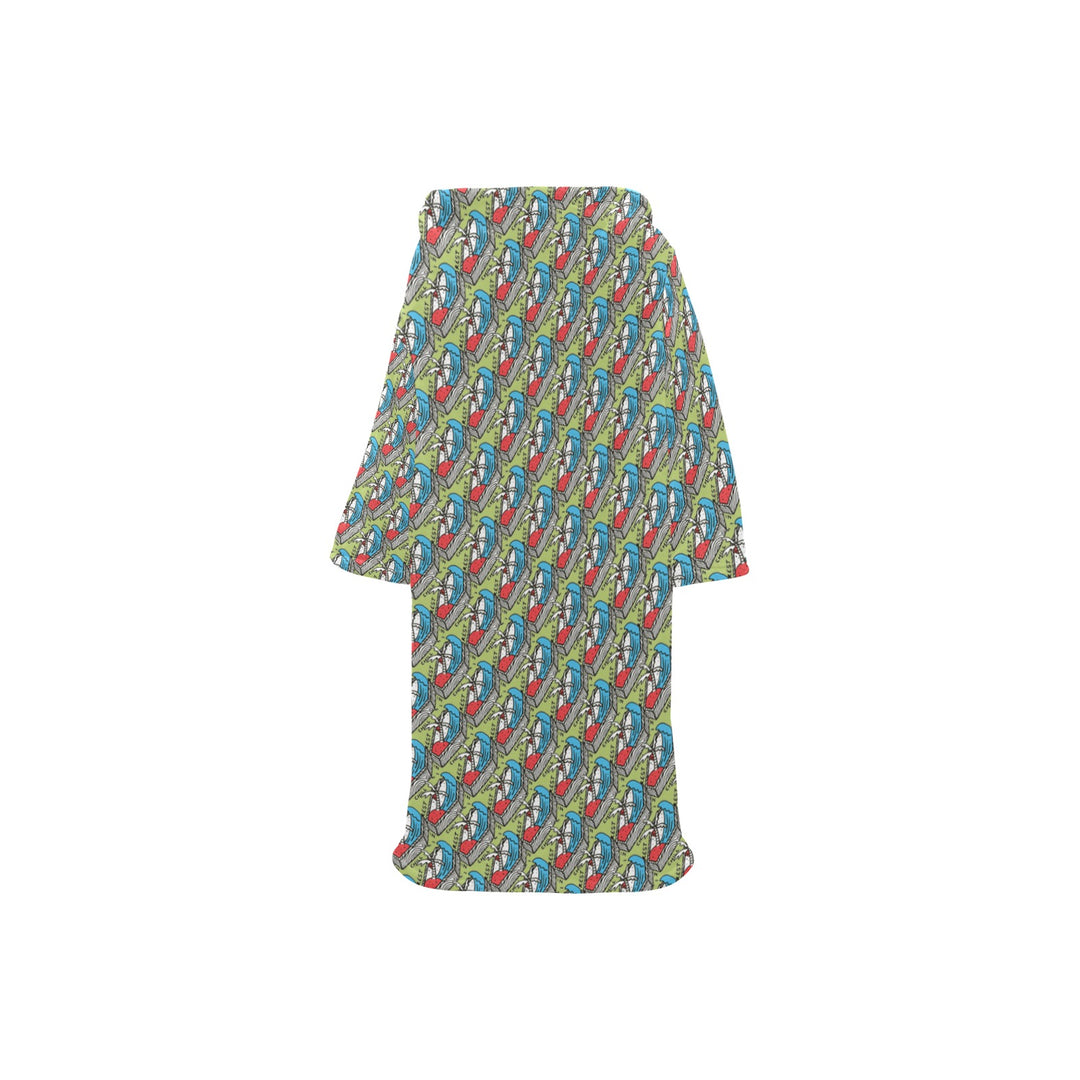 Blanket Robe with Sleeves for Kids
