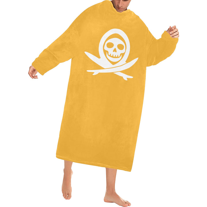 Blanket Robe with Sleeves for Adults
