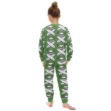 Load image into Gallery viewer, Little Girls&#39; Crew Neck Long Pajama Set
