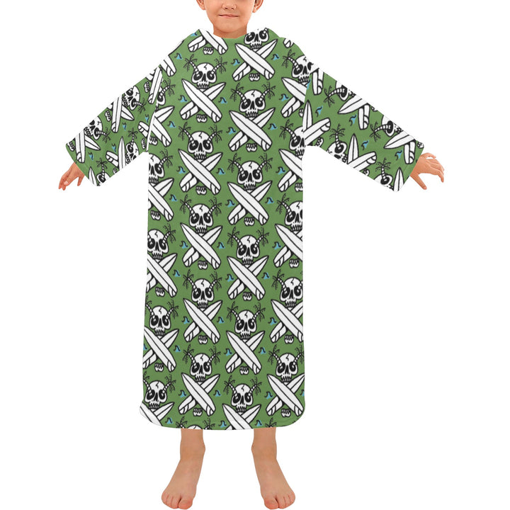 Blanket Robe with Sleeves for Kids