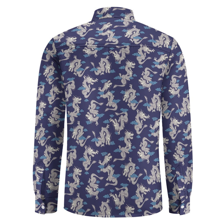 Casual One Pocket Long Sleeve Shirt