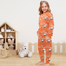 Load image into Gallery viewer, Little Girls&#39; Crew Neck Long Pajama Set
