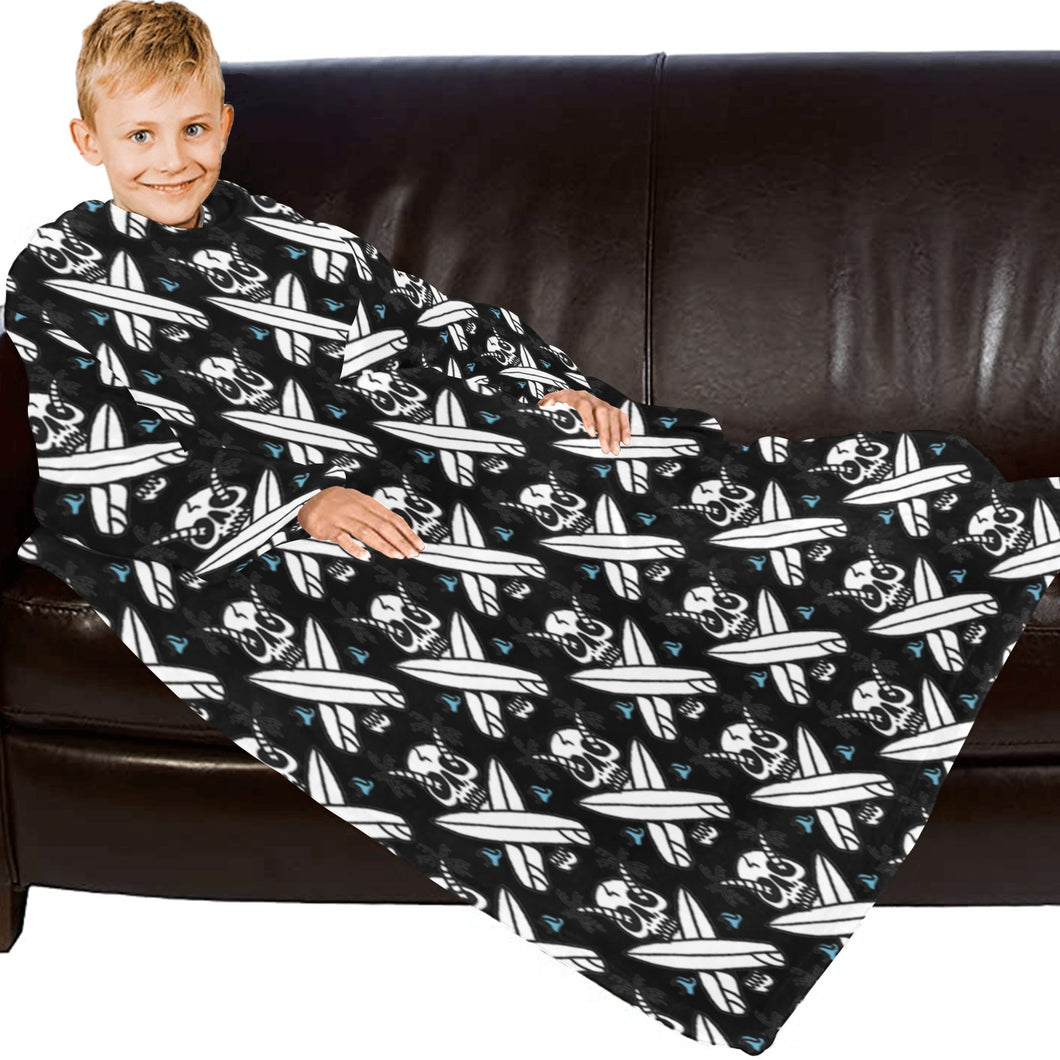 Blanket Robe with Sleeves for Kids