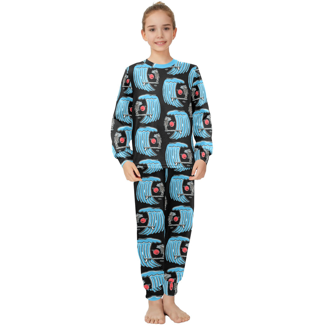 Big Girls' Crew Neck Long Pajama Set