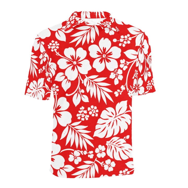 Men's All Over Print Polo Shirt (T55)