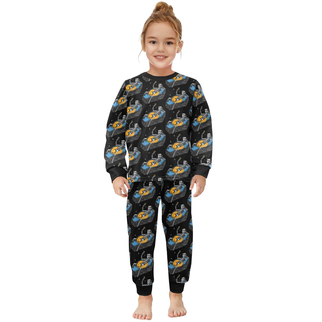 Little Girls' Crew Neck Long Pajama Set