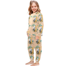 Load image into Gallery viewer, Little Girls&#39; Crew Neck Long Pajama Set
