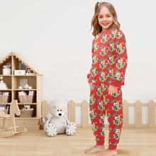 Load image into Gallery viewer, Little Girls&#39; Crew Neck Long Pajama Set
