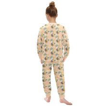 Load image into Gallery viewer, Little Girls&#39; Crew Neck Long Pajama Set
