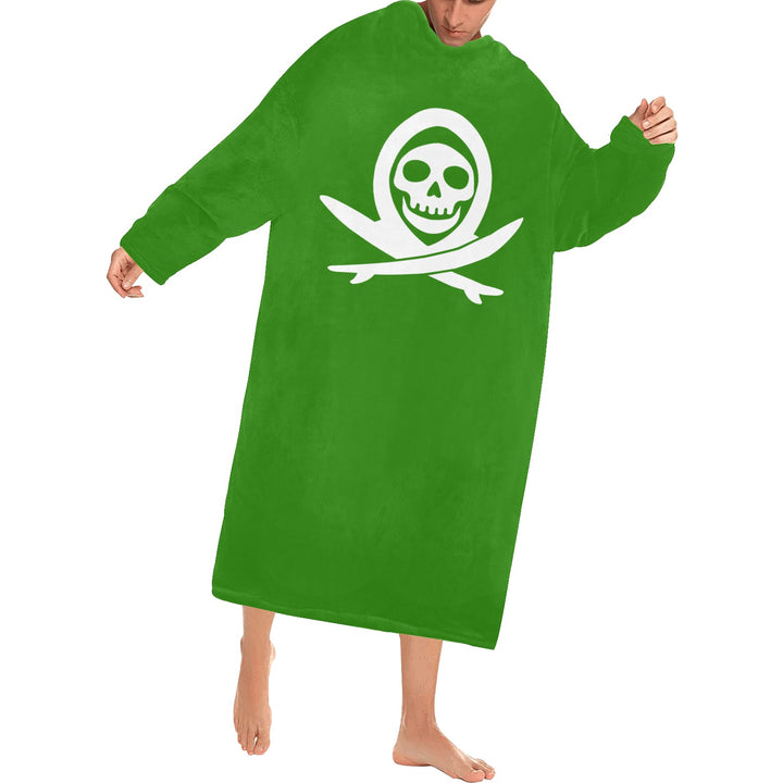 Blanket Robe with Sleeves for Adults