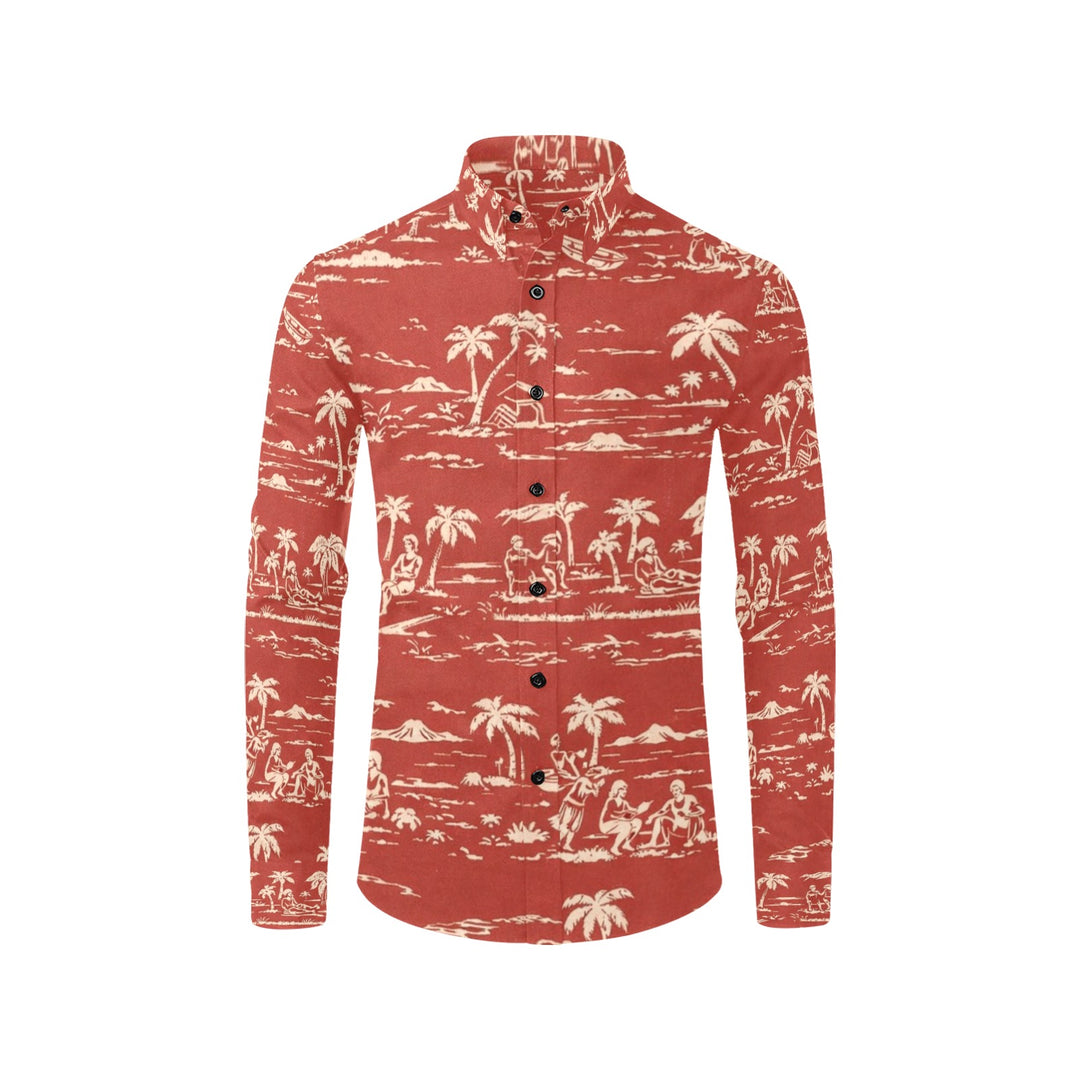 Men's All Over Print Long Sleeve Shirt(Without Pocket)(T61)