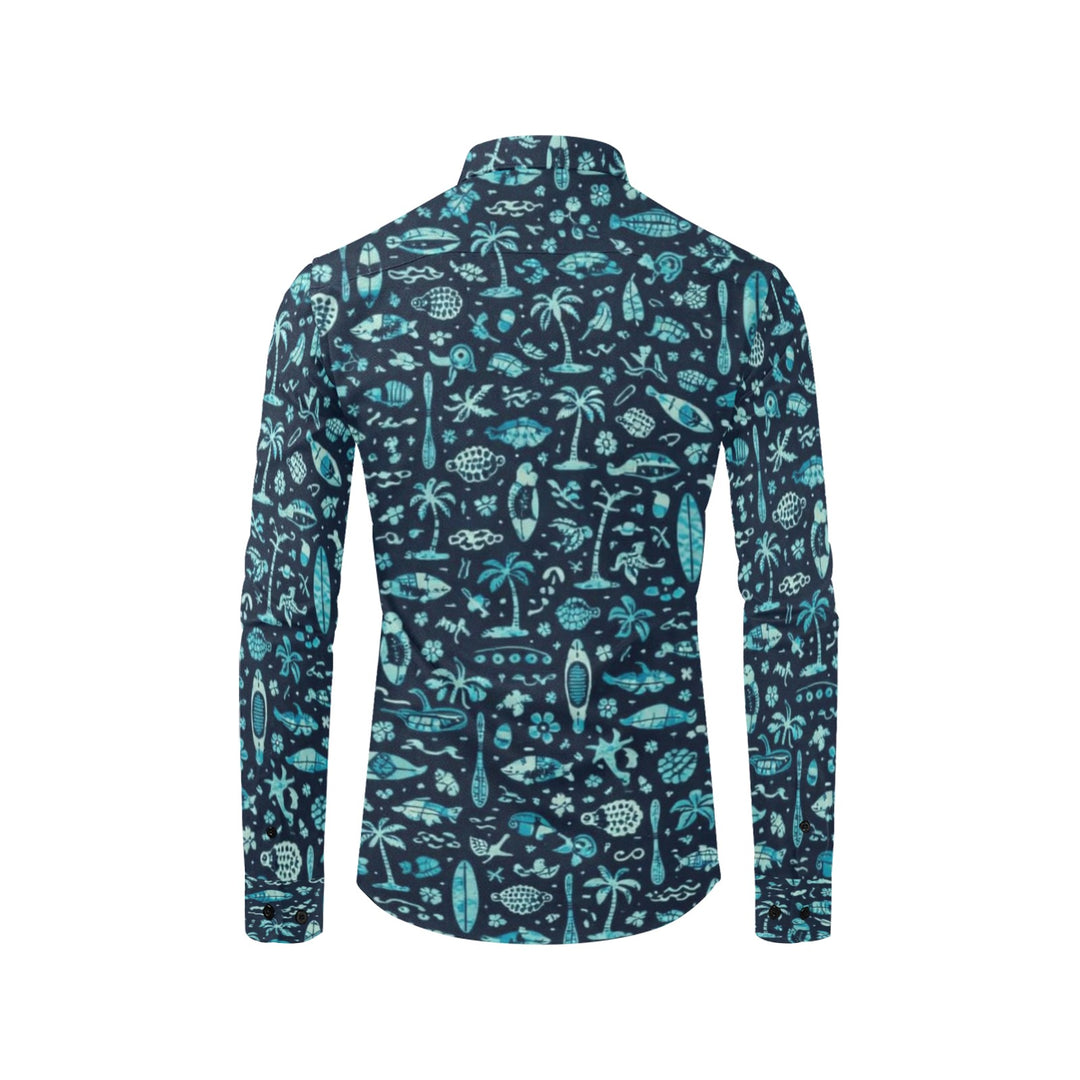 Men's All Over Print Long Sleeve Shirt(Without Pocket)(T61)