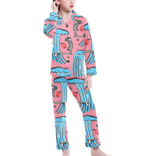 Load image into Gallery viewer, Big Girls&#39; V-Neck Long Pajama Set
