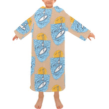 Load image into Gallery viewer, Blanket Robe with Sleeves for Kids
