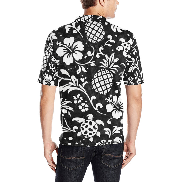 Men's All Over Print Polo Shirt (T55)