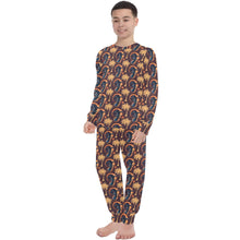 Load image into Gallery viewer, Big Boys&#39; Crew Neck Long Pajama Set
