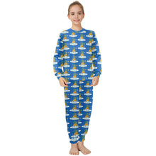 Load image into Gallery viewer, Big Girls&#39; Crew Neck Long Pajama Set
