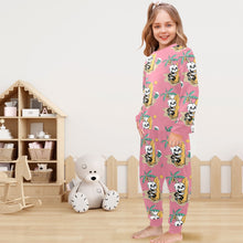 Load image into Gallery viewer, Little Girls&#39; Crew Neck Long Pajama Set
