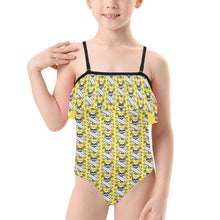 Load image into Gallery viewer, Kids&#39; Spaghetti Strap Ruffle Swimsuit
