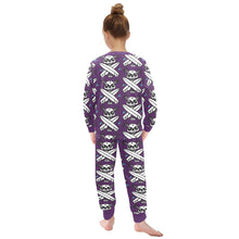 Load image into Gallery viewer, Little Girls&#39; Crew Neck Long Pajama Set
