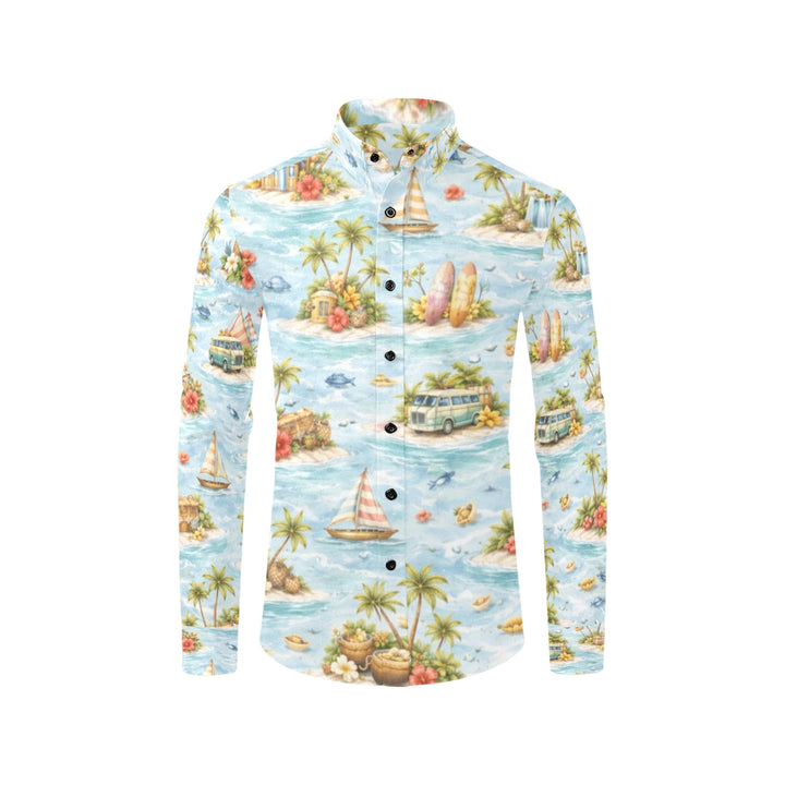 Men's All Over Print Long Sleeve Shirt(Without Pocket)(T61)