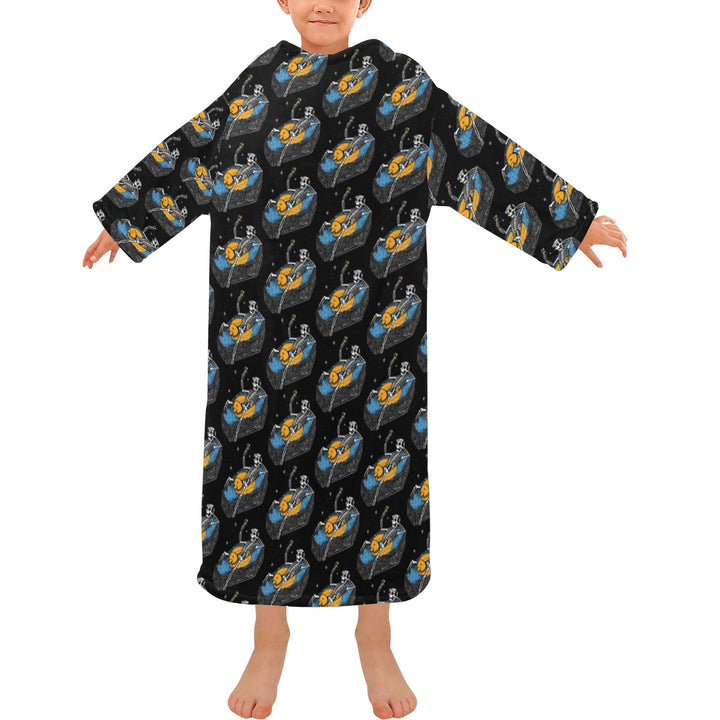 Blanket Robe with Sleeves for Kids