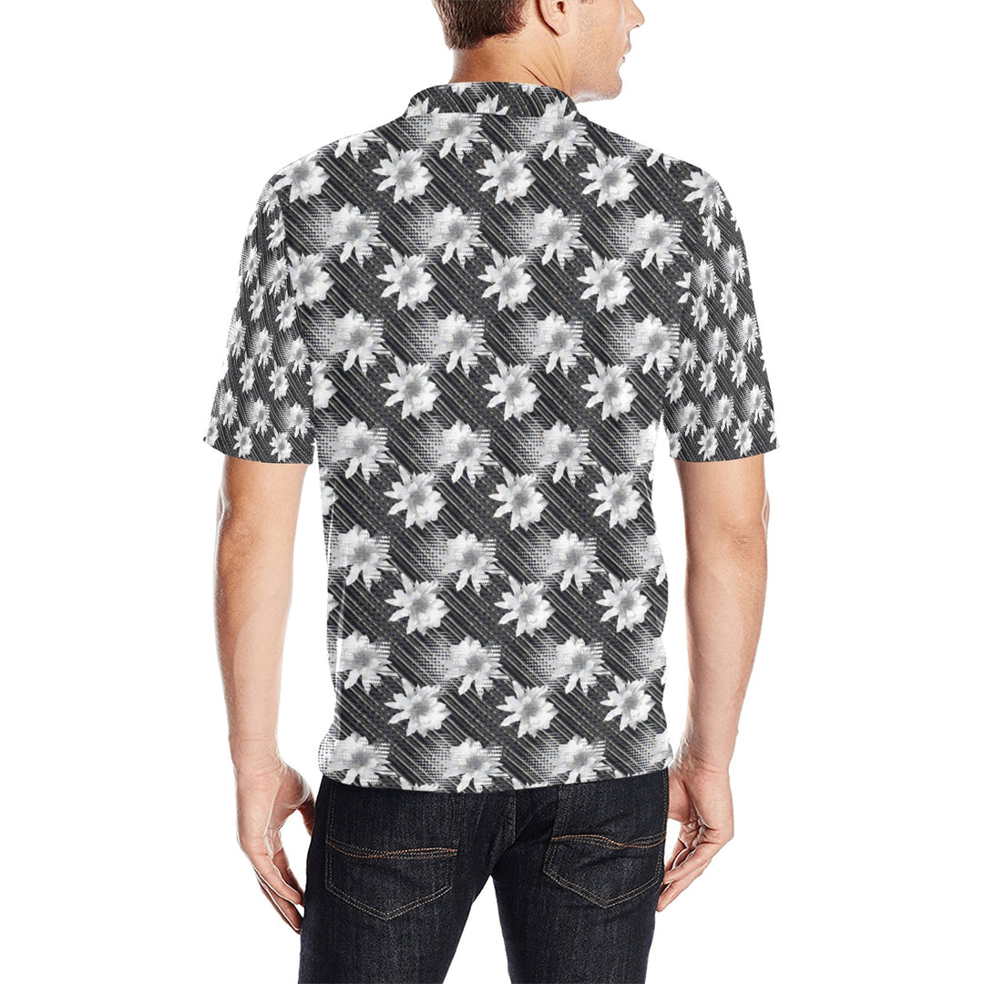 Men's All Over Print Polo Shirt (T55)
