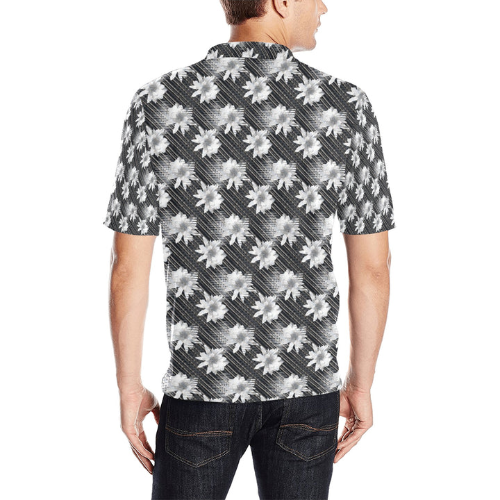 Men's All Over Print Polo Shirt (T55)