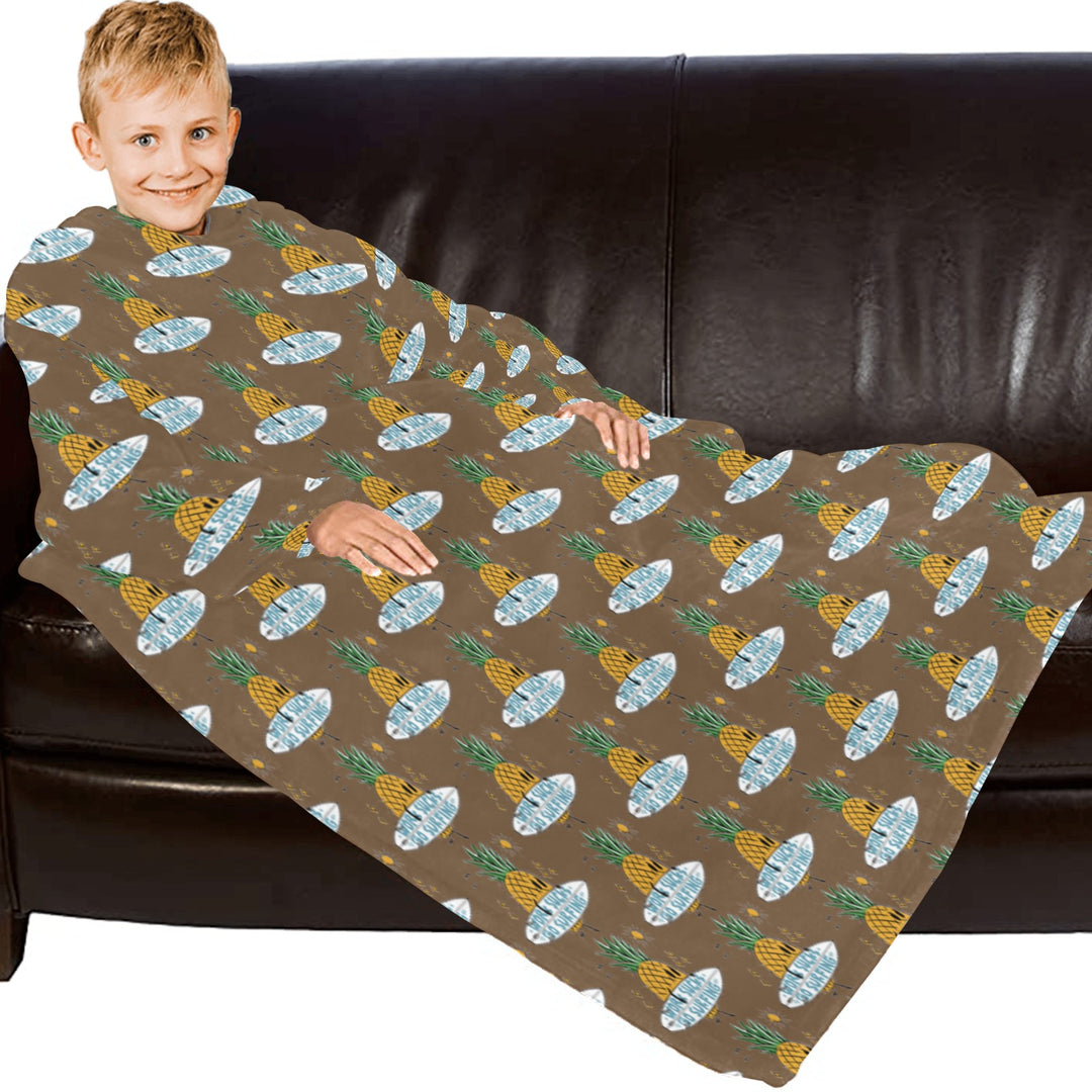 Blanket Robe with Sleeves for Kids
