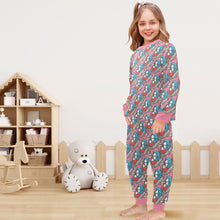 Load image into Gallery viewer, Little Girls&#39; Crew Neck Long Pajama Set
