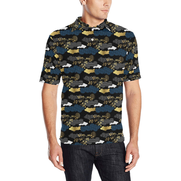 Men's All Over Print Polo Shirt (T55)