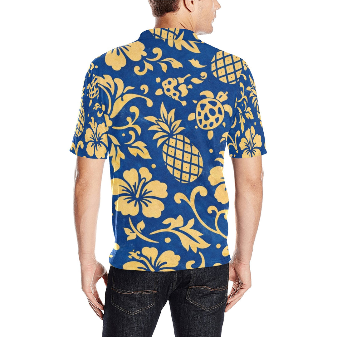 Men's All Over Print Polo Shirt (T55)