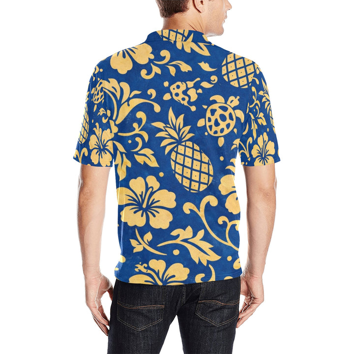 Men's All Over Print Polo Shirt (T55)