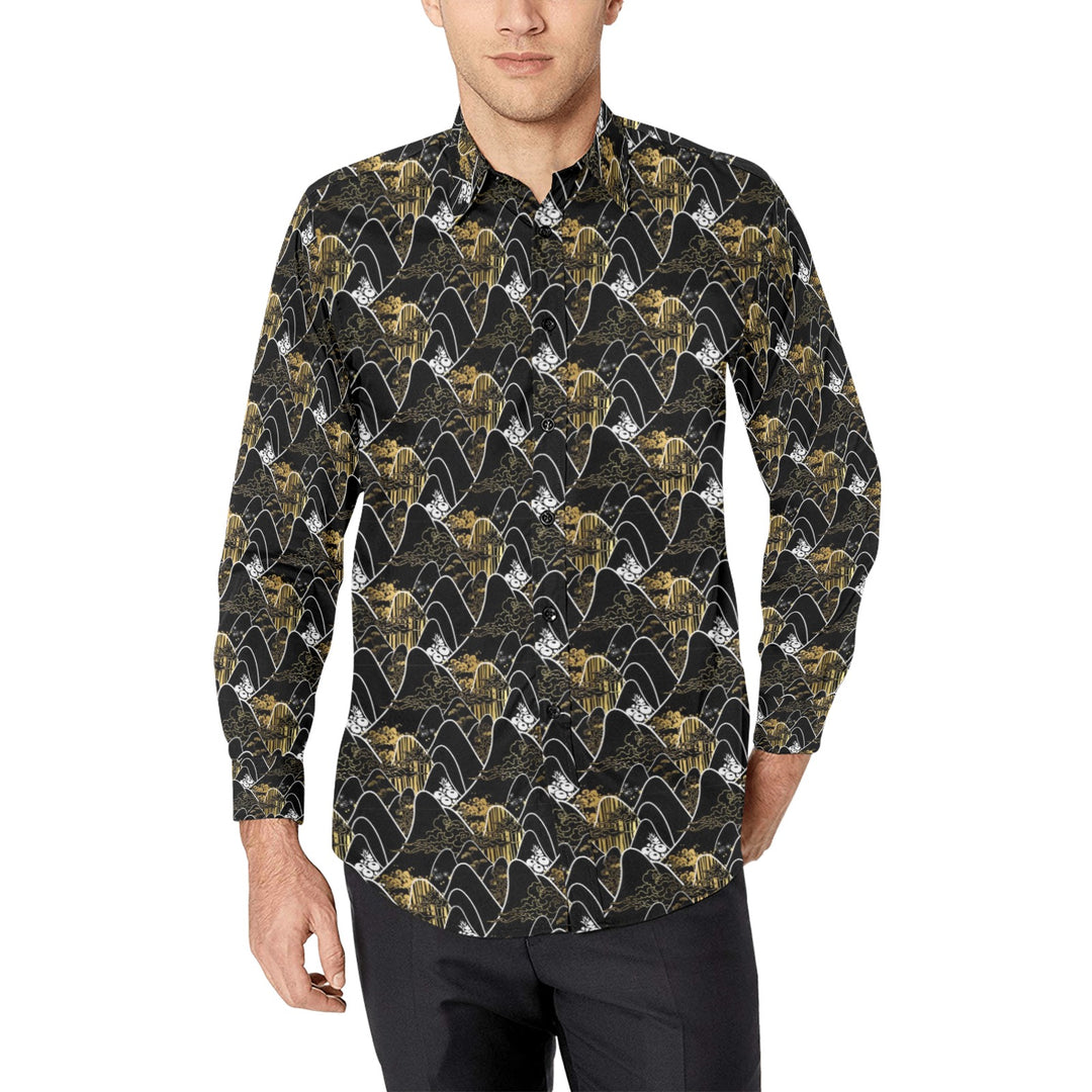 Men's All Over Print Long Sleeve Shirt(Without Pocket)(T61)