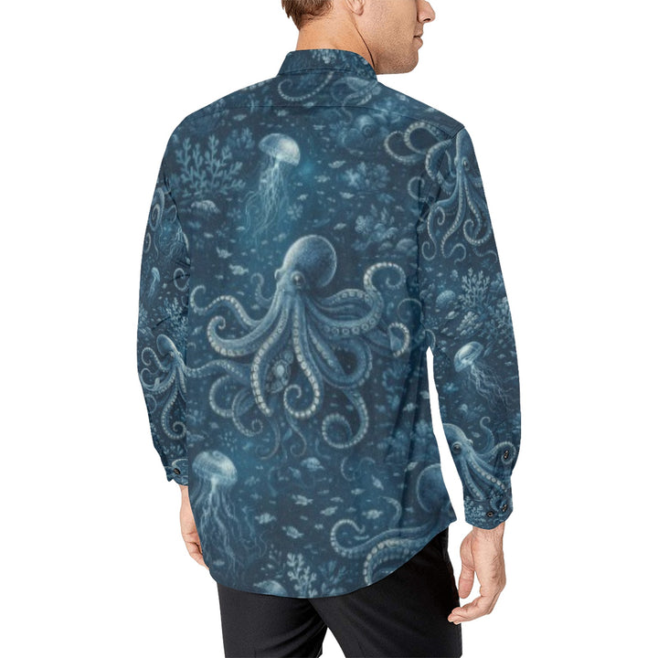 Men's All Over Print Long Sleeve Shirt(Without Pocket)(T61)