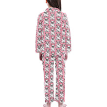 Load image into Gallery viewer, Big Girls&#39; V-Neck Long Pajama Set
