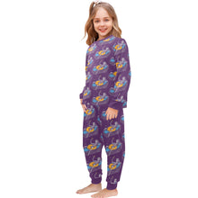 Load image into Gallery viewer, Little Girls&#39; Crew Neck Long Pajama Set
