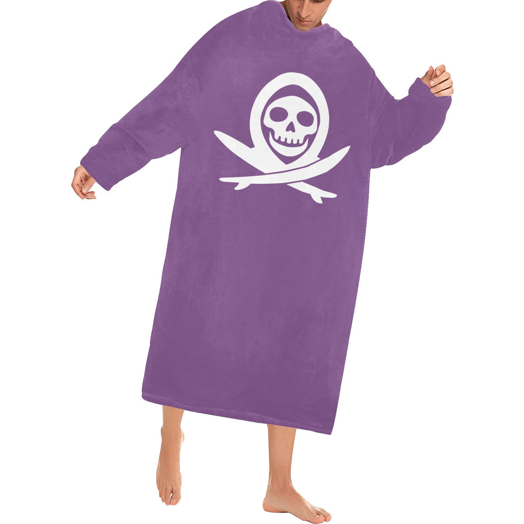 Blanket Robe with Sleeves for Adults