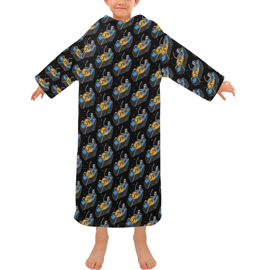Blanket Robe with Sleeves for Kids