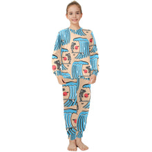 Load image into Gallery viewer, Big Girls&#39; Crew Neck Long Pajama Set
