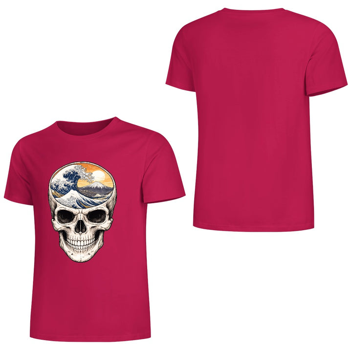New Pure cotton short sleeved T-shirt Front print Multiple colors