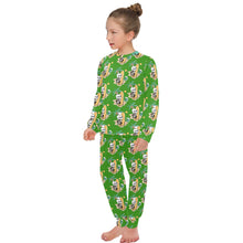 Load image into Gallery viewer, Big Girls&#39; Crew Neck Long Pajama Set
