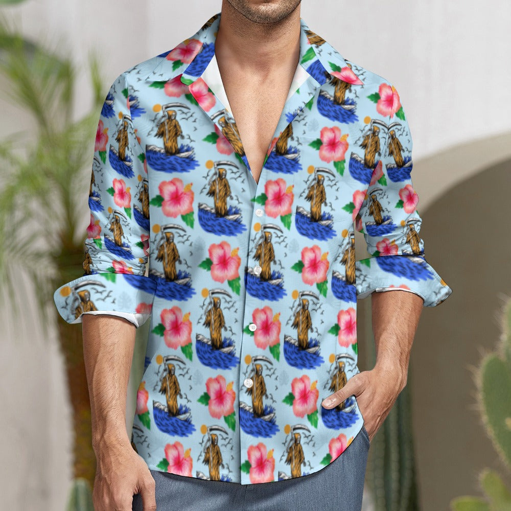 Casual One Pocket Long Sleeve Shirt