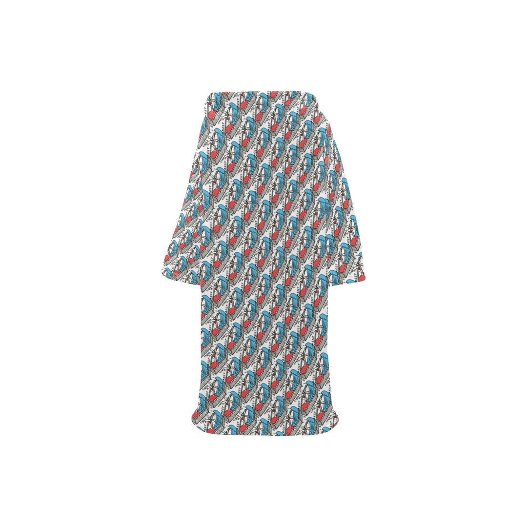Blanket Robe with Sleeves for Kids