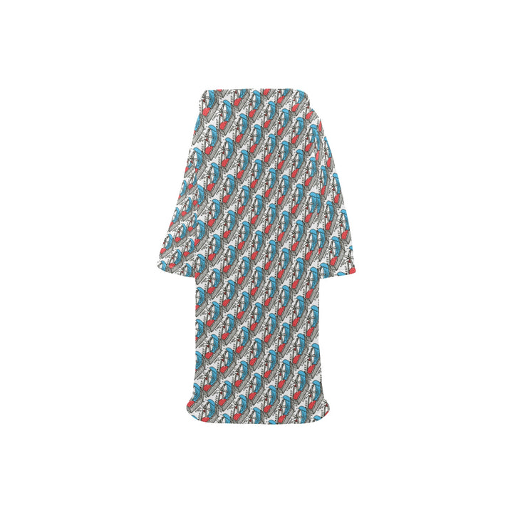 Blanket Robe with Sleeves for Kids
