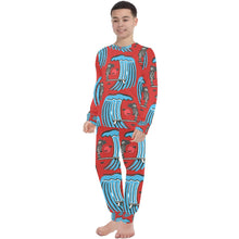 Load image into Gallery viewer, Big Boys&#39; Crew Neck Long Pajama Set
