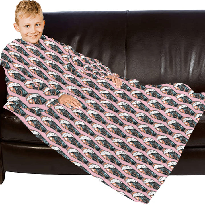 Blanket Robe with Sleeves for Kids