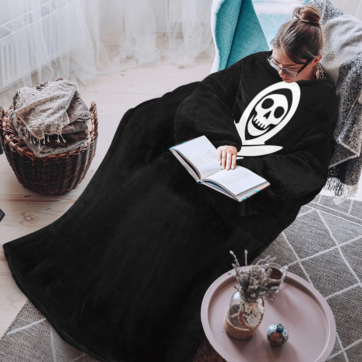 Blanket Robe with Sleeves for Adults