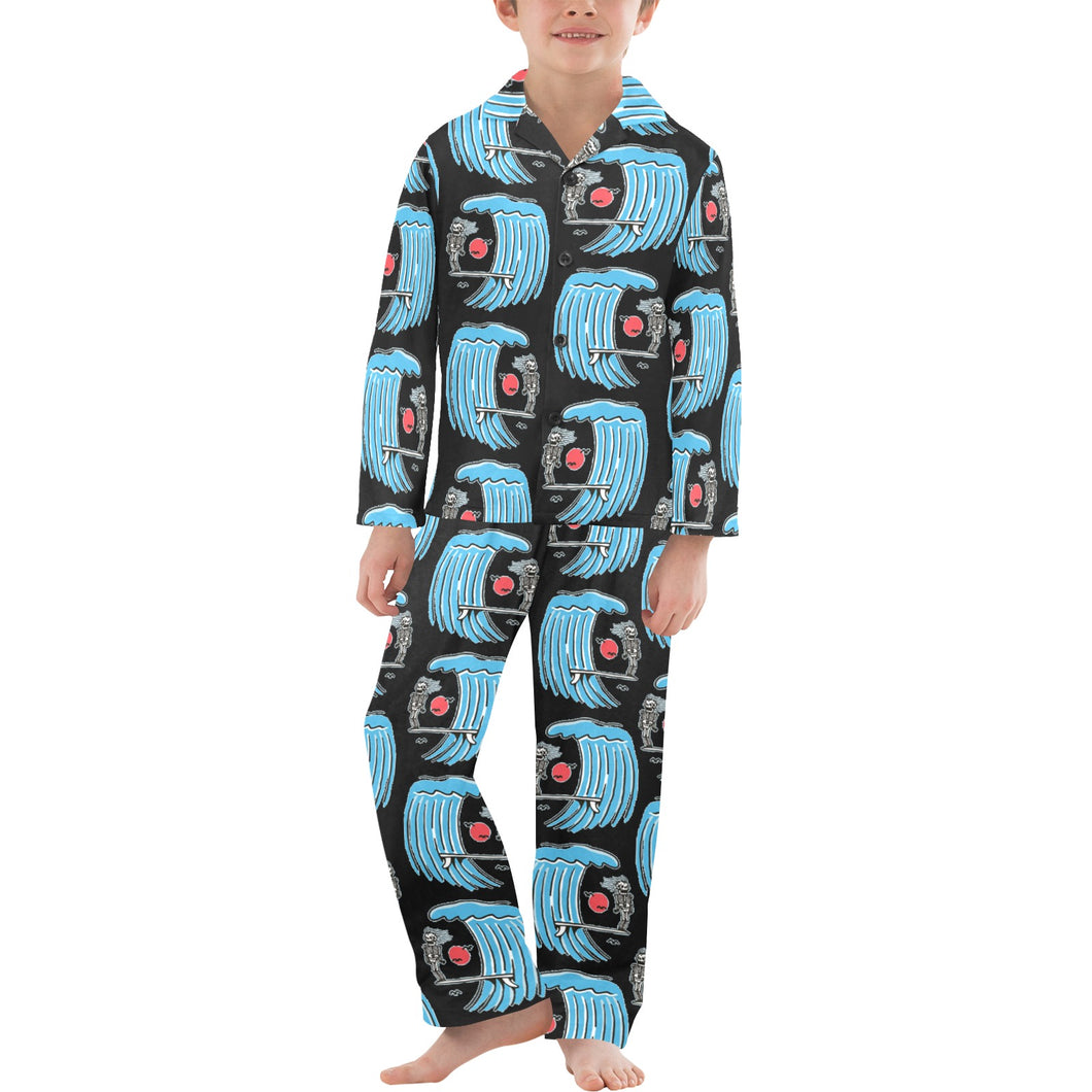 Big Boys' V-Neck Long Pajama Set